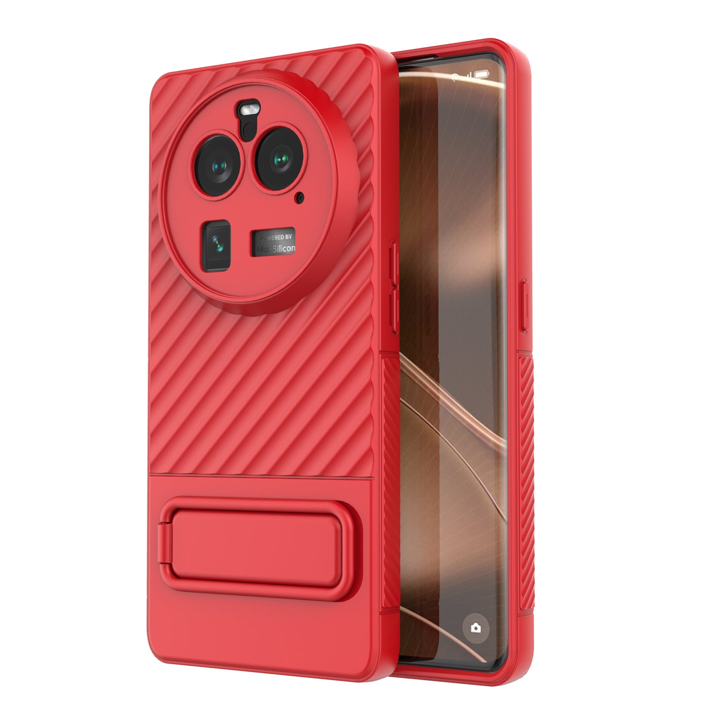 For Oppo Find X6 Pro Kickstand TPU Back Cover Anti-drop Phone Case