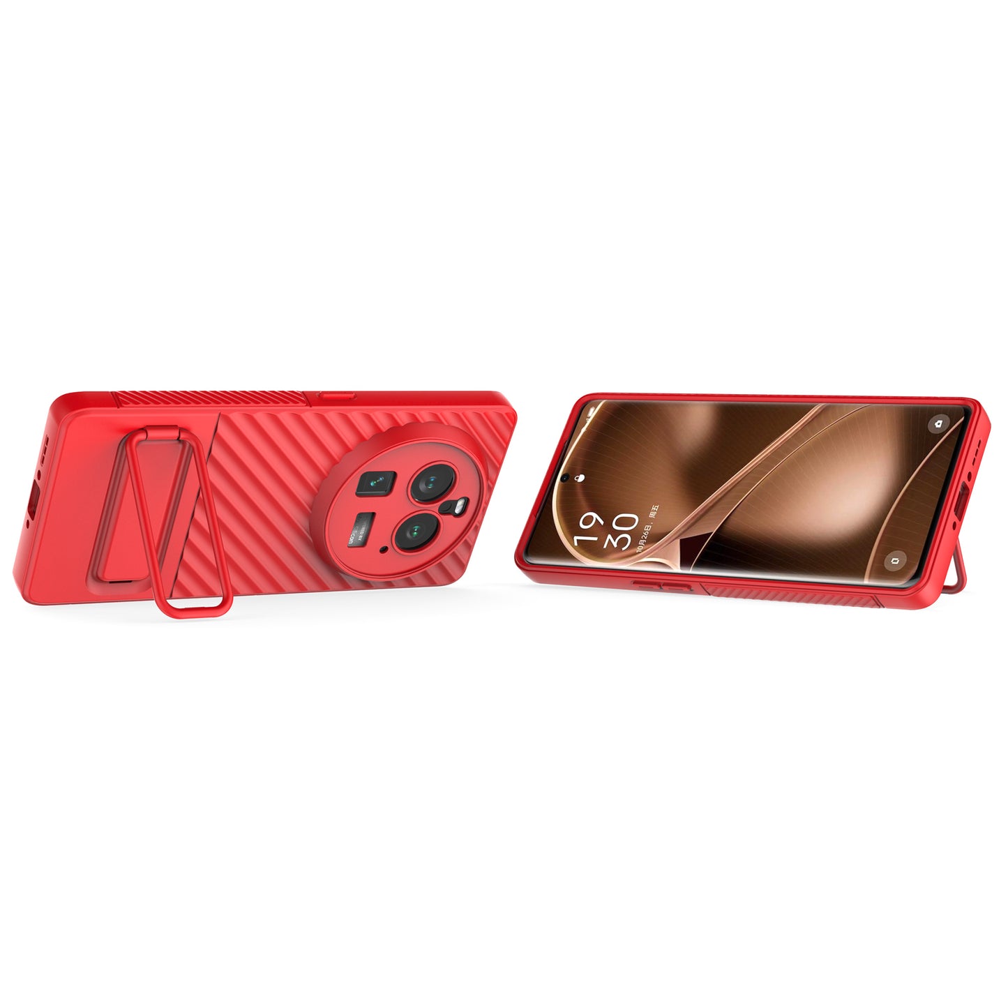 For Oppo Find X6 Pro Kickstand TPU Back Cover Anti-drop Phone Case