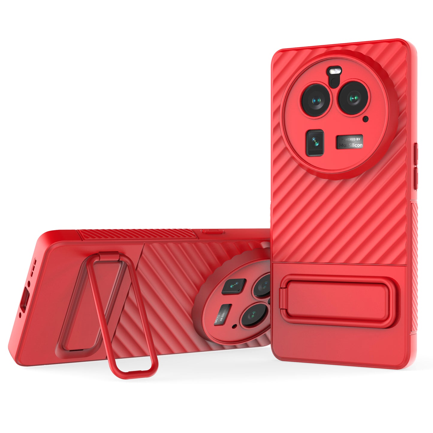 For Oppo Find X6 Pro Kickstand TPU Back Cover Anti-drop Phone Case