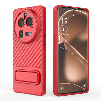 For Oppo Find X6 Pro Kickstand TPU Back Cover Anti-drop Phone Case
