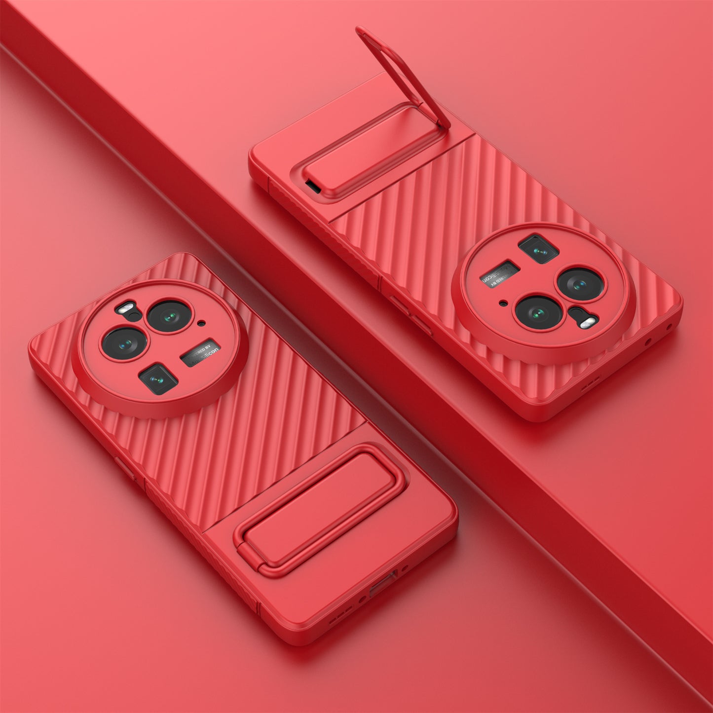 For Oppo Find X6 Pro Kickstand TPU Back Cover Anti-drop Phone Case