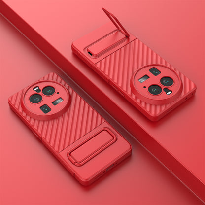 For Oppo Find X6 Pro Kickstand TPU Back Cover Anti-drop Phone Case