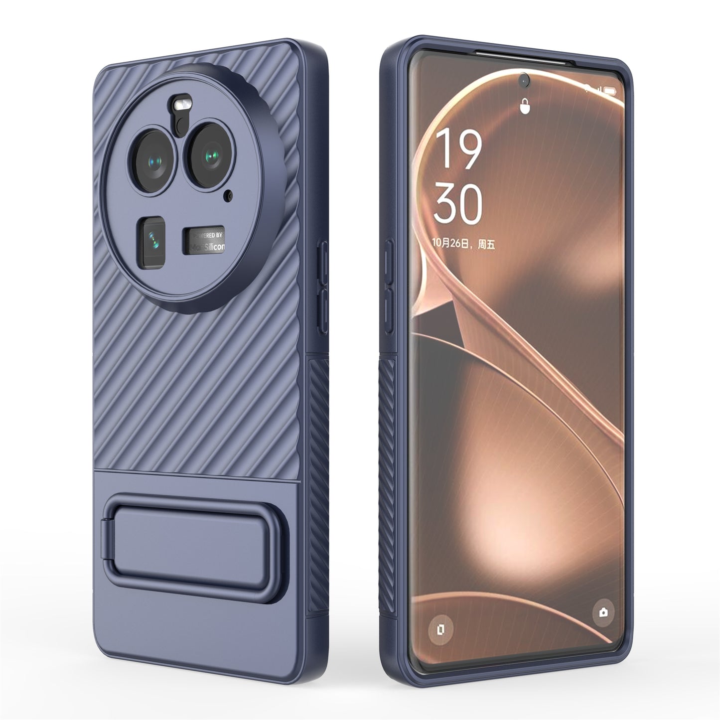 For Oppo Find X6 Pro Kickstand TPU Back Cover Anti-drop Phone Case