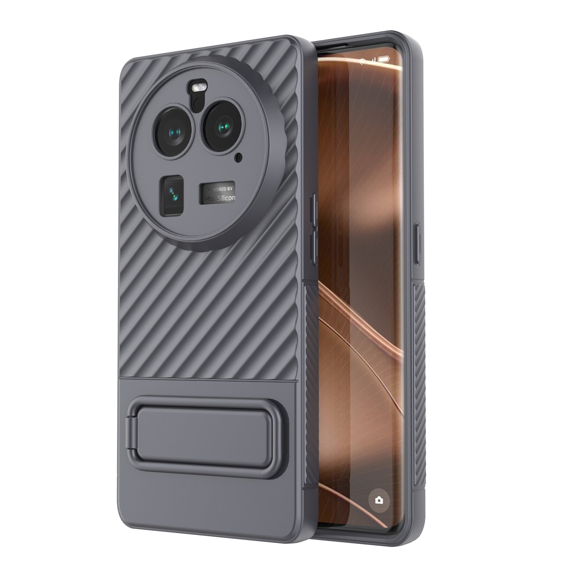 For Oppo Find X6 Pro Kickstand TPU Back Cover Anti-drop Phone Case