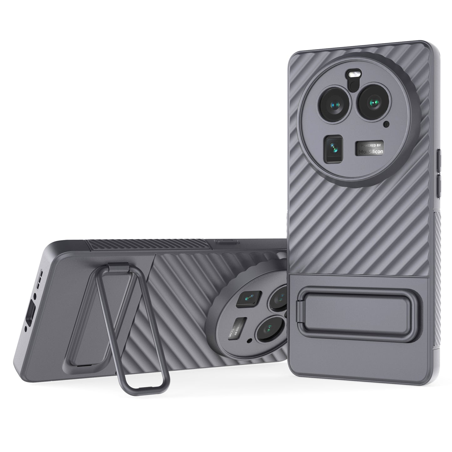 For Oppo Find X6 Pro Kickstand TPU Back Cover Anti-drop Phone Case