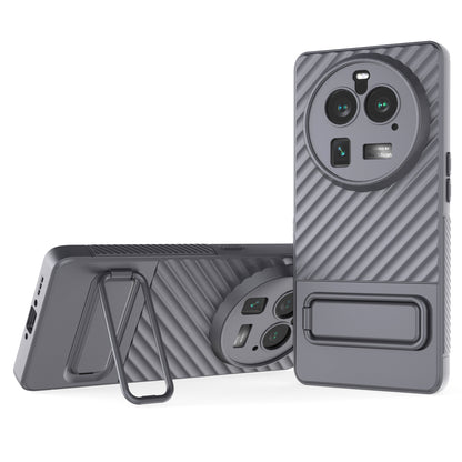 For Oppo Find X6 Pro Kickstand TPU Back Cover Anti-drop Phone Case