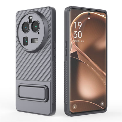 For Oppo Find X6 Pro Kickstand TPU Back Cover Anti-drop Phone Case