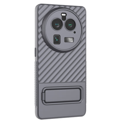 For Oppo Find X6 Pro Kickstand TPU Back Cover Anti-drop Phone Case