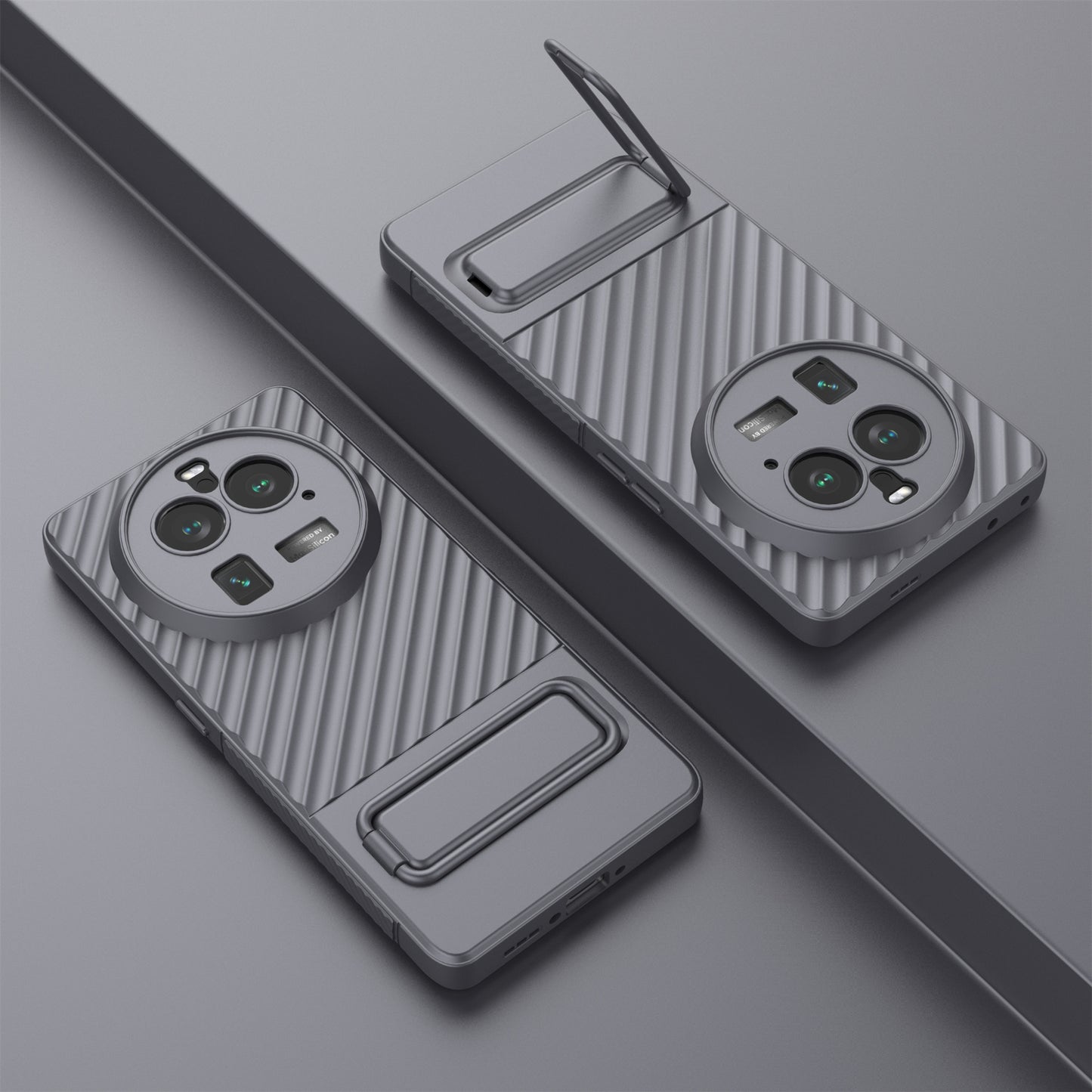 For Oppo Find X6 Pro Kickstand TPU Back Cover Anti-drop Phone Case