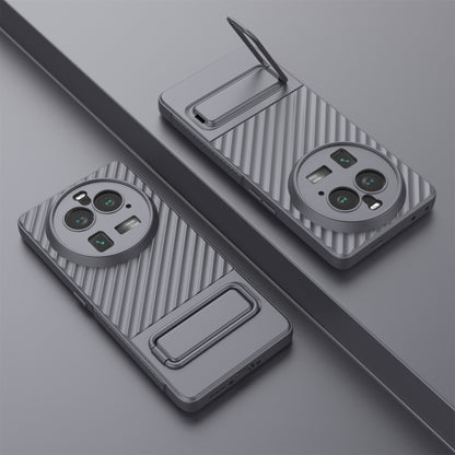 For Oppo Find X6 Pro Kickstand TPU Back Cover Anti-drop Phone Case