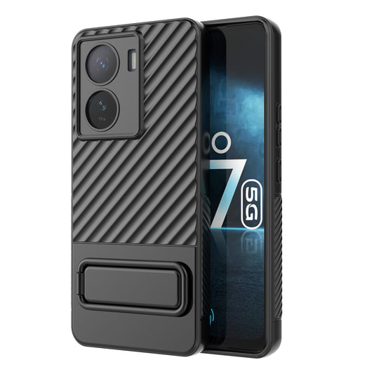 For vivo iQOO Z7 5G Anti-scratch Phone Case Kickstand TPU Back Cover