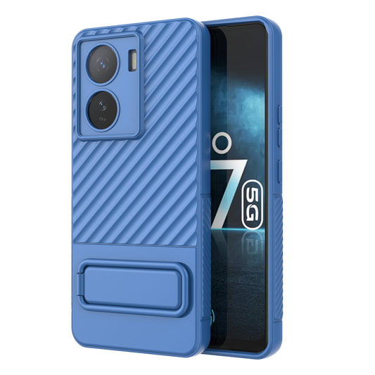 For vivo iQOO Z7 5G Anti-scratch Phone Case Kickstand TPU Back Cover