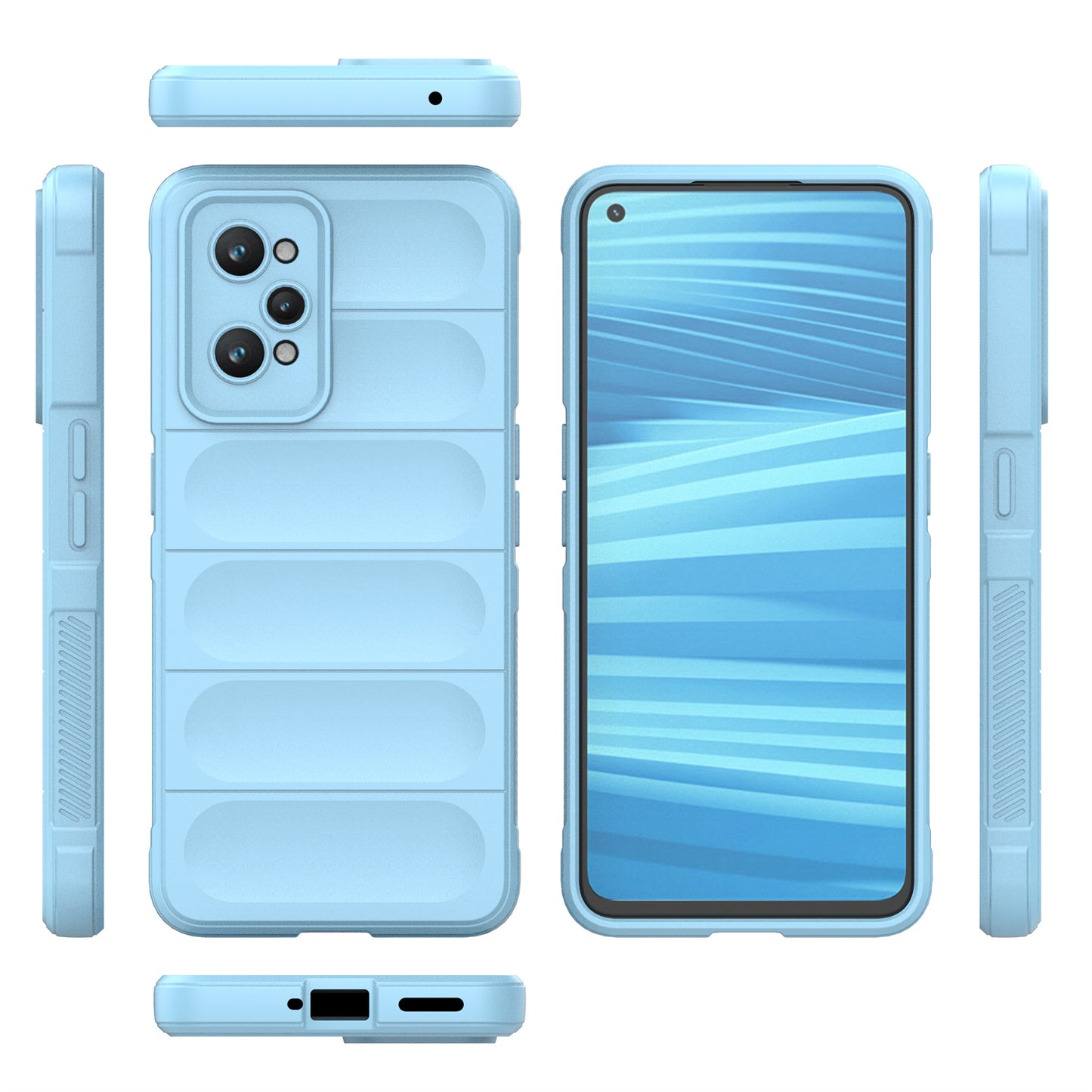 For Realme GT2 Soft TPU Rugged Phone Case Drop-Proof Protective Cover