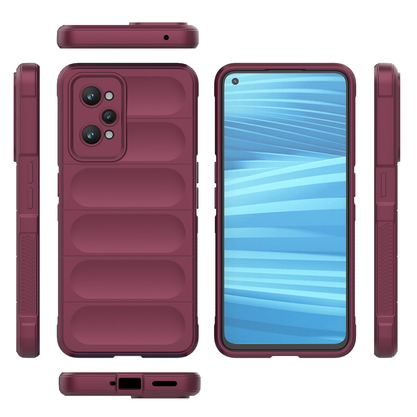 For Realme GT2 Soft TPU Rugged Phone Case Drop-Proof Protective Cover