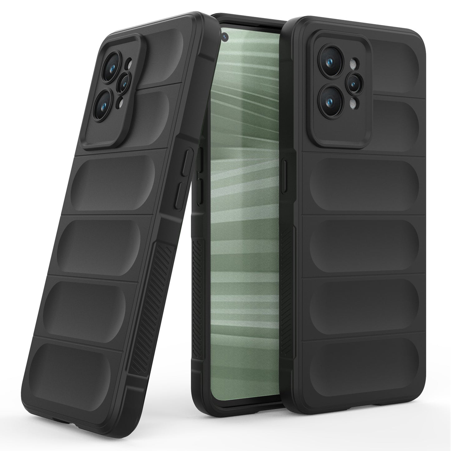 For Realme GT2 Pro Rugged Back Phone Case Shock-Absorption Flexible TPU Cover