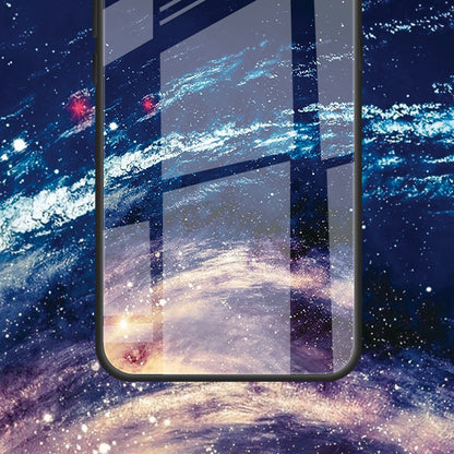 For Huawei P60 Anti-Scratch Tempered Glass Back Cover PC+TPU  Pattern Printing Phone Case