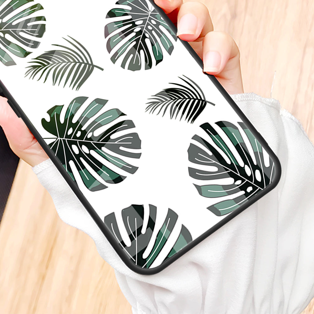 For Huawei P60 Anti-Scratch Tempered Glass Back Cover PC+TPU  Pattern Printing Phone Case