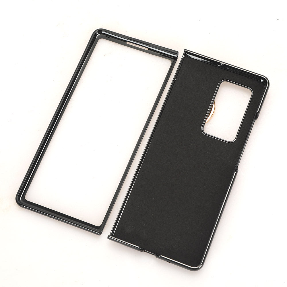 For Huawei Mate X2 4G / 5G Leather Coated PC+TPU Hybrid Phone Case Wristband Bottle Opener Cover with Neck Strap
