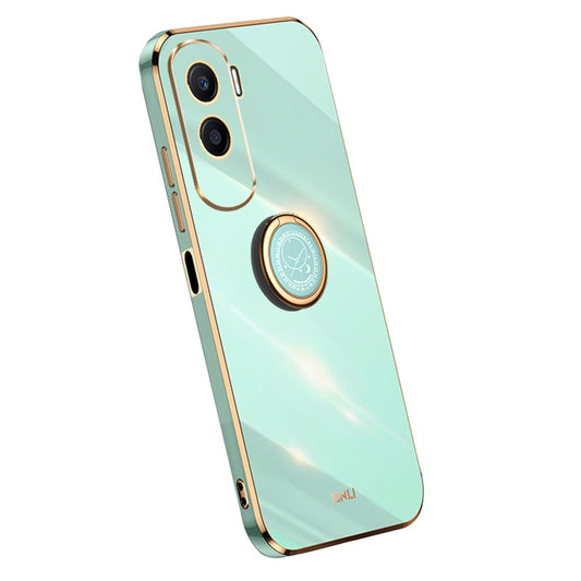 XINLI For Honor X50i 5G / 90 Lite 5G Phone TPU Case Ring Kickstand Electroplating Phone Cover