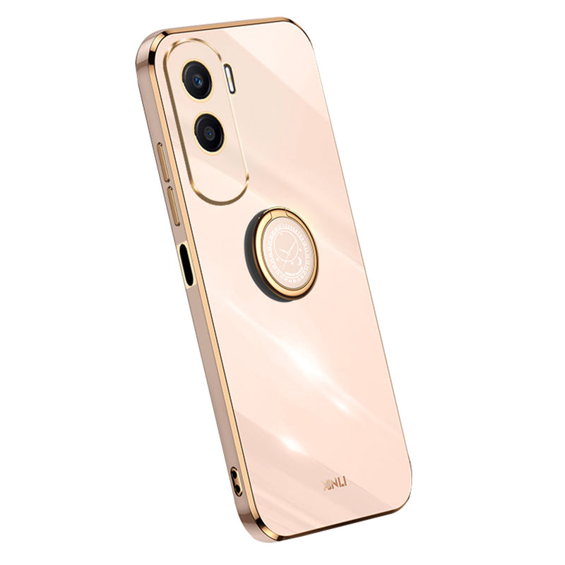 XINLI For Honor X50i 5G / 90 Lite 5G Phone TPU Case Ring Kickstand Electroplating Phone Cover
