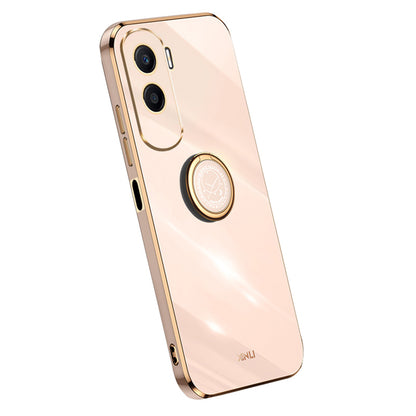 XINLI For Honor X50i 5G / 90 Lite 5G Phone TPU Case Ring Kickstand Electroplating Phone Cover