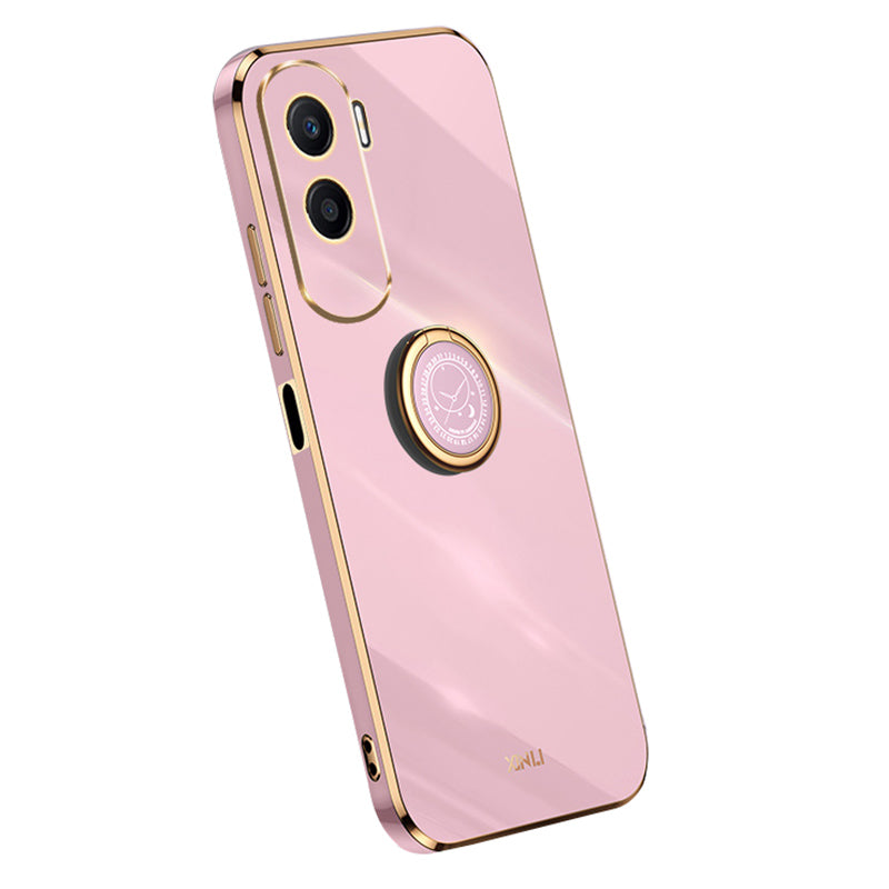 XINLI For Honor X50i 5G / 90 Lite 5G Phone TPU Case Ring Kickstand Electroplating Phone Cover