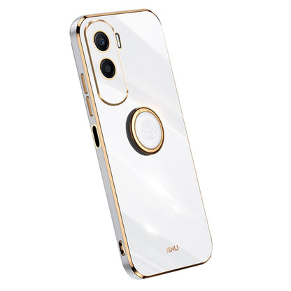 XINLI For Honor X50i 5G / 90 Lite 5G Phone TPU Case Ring Kickstand Electroplating Phone Cover