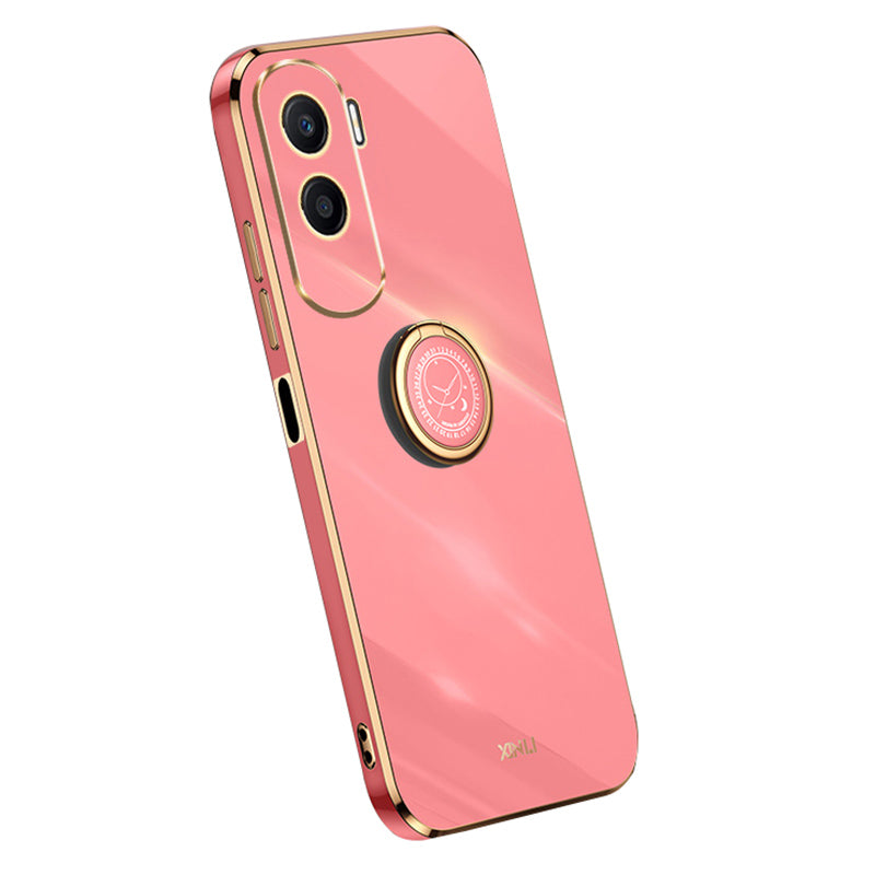 XINLI For Honor X50i 5G / 90 Lite 5G Phone TPU Case Ring Kickstand Electroplating Phone Cover