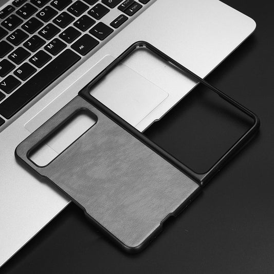 For Google Pixel Fold PU Leather Coated PC Hard Cell Phone Case Litchi Texture Shockproof Cover
