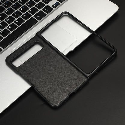 For Google Pixel Fold PU Leather Coated PC Hard Cell Phone Case Litchi Texture Shockproof Cover