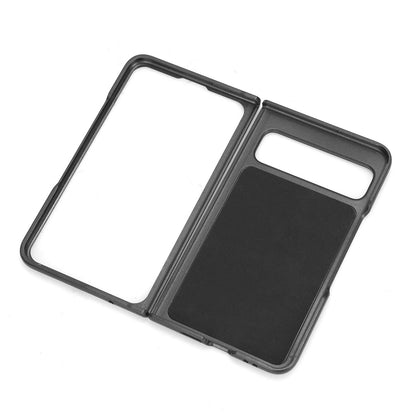 For Google Pixel Fold PU Leather Coated PC Hard Cell Phone Case Litchi Texture Shockproof Cover
