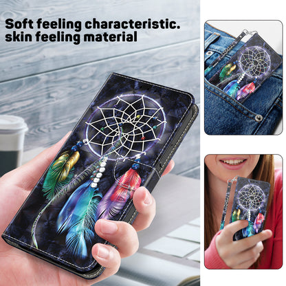 For Honor Magic5 Lite 5G / X40 5G / X9a 5G 3D Pattern Printing PU Leather Wallet Cover Phone Shell with Strap