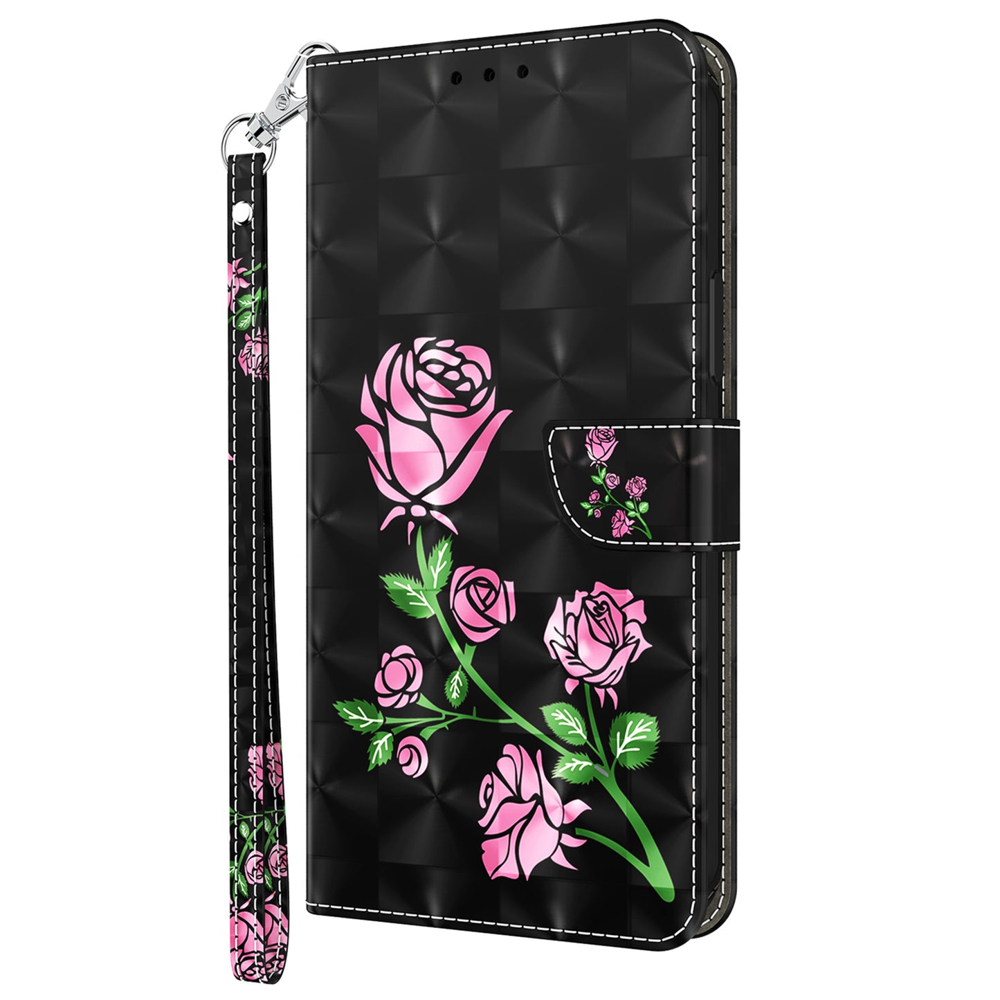 For Honor Magic5 Lite 5G / X40 5G / X9a 5G 3D Pattern Printing PU Leather Wallet Cover Phone Shell with Strap