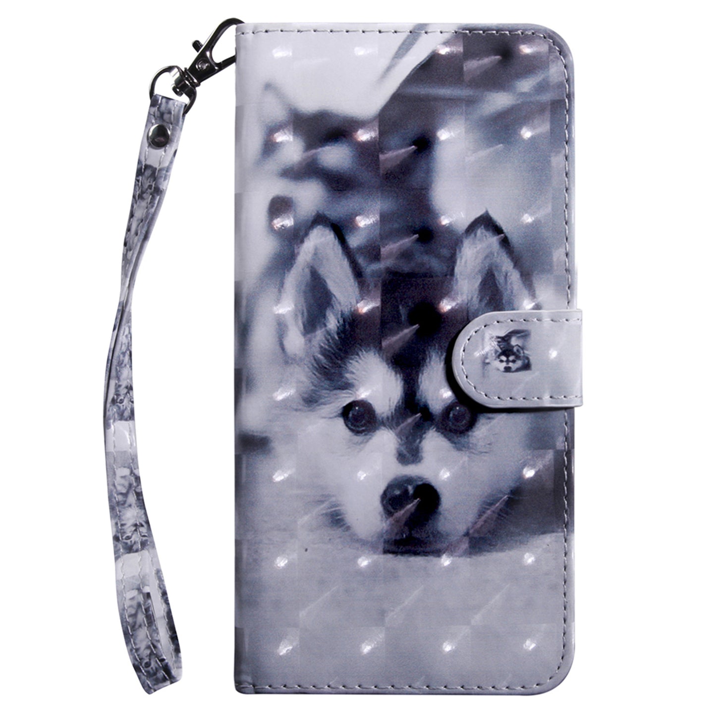 For Honor Magic5 Lite 5G / X40 5G / X9a 5G 3D Pattern Printing PU Leather Wallet Cover Phone Shell with Strap