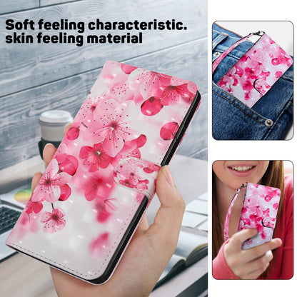 For Honor Magic5 Lite 5G / X40 5G / X9a 5G 3D Pattern Printing PU Leather Wallet Cover Phone Shell with Strap