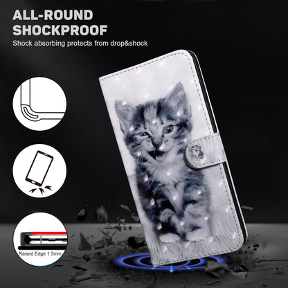 For Honor Magic5 Lite 5G / X40 5G / X9a 5G 3D Pattern Printing PU Leather Wallet Cover Phone Shell with Strap
