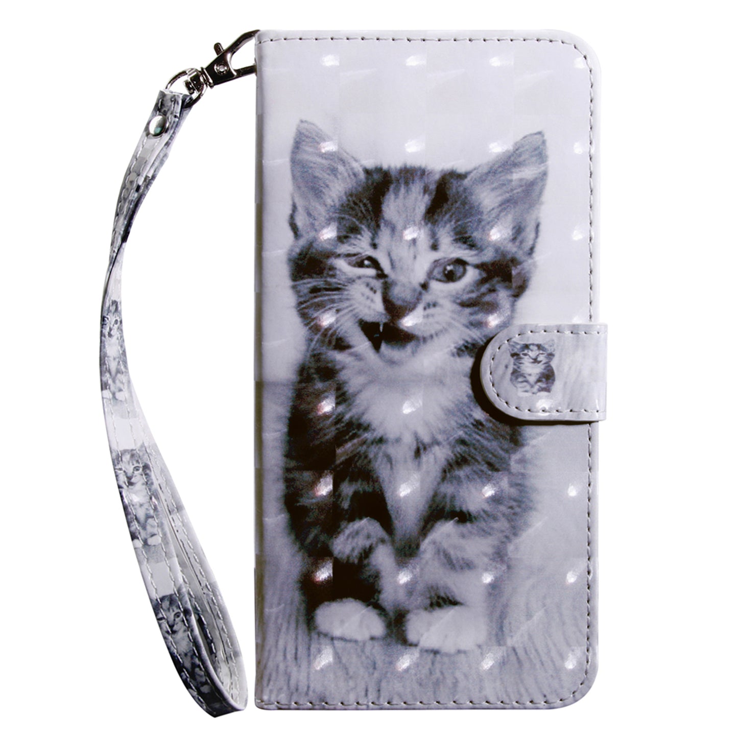 For Honor Magic5 Lite 5G / X40 5G / X9a 5G 3D Pattern Printing PU Leather Wallet Cover Phone Shell with Strap
