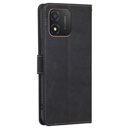 RFID Blocking Leather Phone Case for Honor X5 4G , Cowhide Texture Wallet Stand Phone Cover