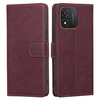 RFID Blocking Leather Phone Case for Honor X5 4G , Cowhide Texture Wallet Stand Phone Cover