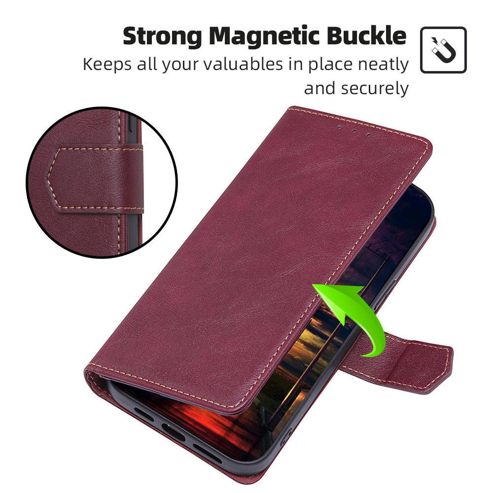 RFID Blocking Leather Phone Case for Honor X5 4G , Cowhide Texture Wallet Stand Phone Cover