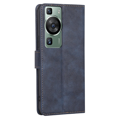 For Huawei P60 / P60 Pro RFID Blocking Wallet Phone Case Cowhide Texture Leather Phone Stand Cover
