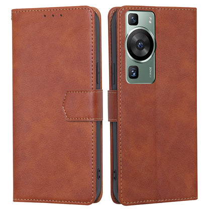 For Huawei P60 / P60 Pro RFID Blocking Wallet Phone Case Cowhide Texture Leather Phone Stand Cover
