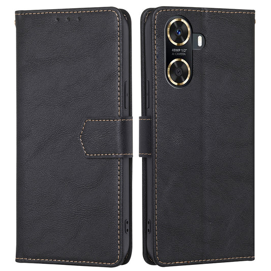 For Huawei Enjoy 60 RFID Blocking Wallet Stand Case Cowhide Texture Leather Phone Cover