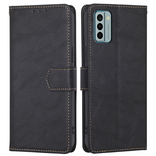 RFID Blocking Phone Case for Nokia G22 , Wallet Stand Cowhide Texture Leather Phone Cover