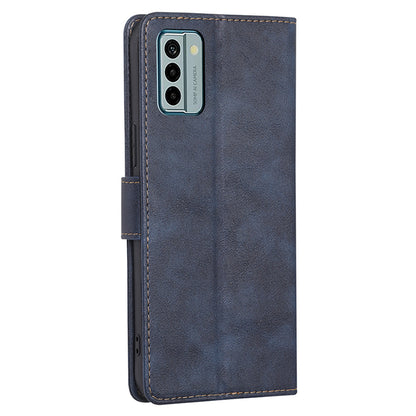 RFID Blocking Phone Case for Nokia G22 , Wallet Stand Cowhide Texture Leather Phone Cover