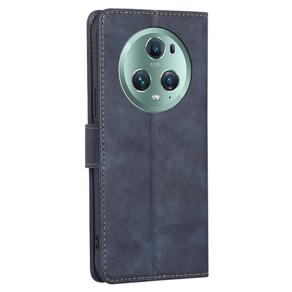 For Honor Magic5 Pro Cowhide Texture Phone Wallet Case PU Leather RFID Blocking Stand Phone Cover