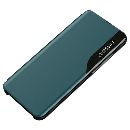 For Samsung Galaxy M14 5G View Window Phone Case PU Leather Phone Stand Cover