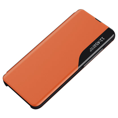 For Samsung Galaxy M14 5G View Window Phone Case PU Leather Phone Stand Cover