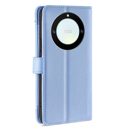For Honor X40 5G / X9a 5G / Magic5 Lite 5G Leather Wallet Cover Zipper Pocket Phone Stand Case with 2 Straps