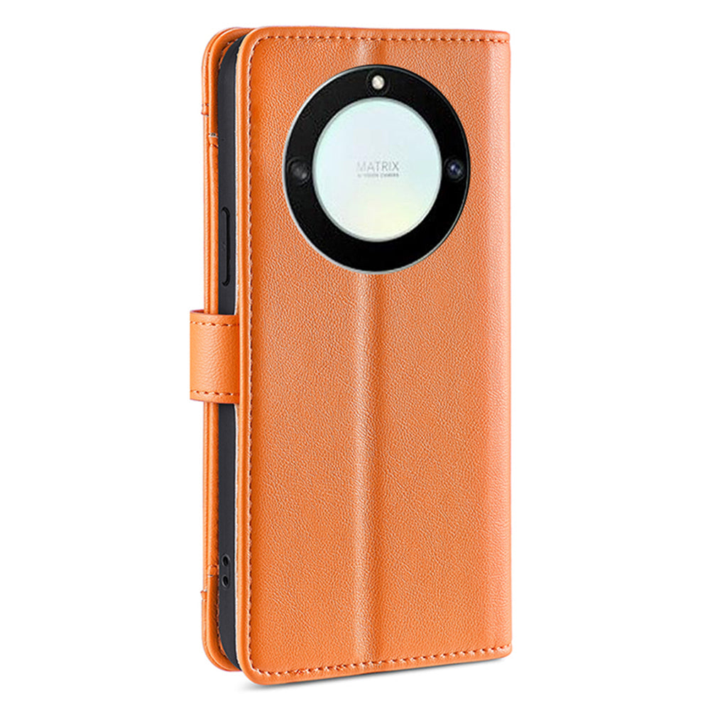 For Honor X40 5G / X9a 5G / Magic5 Lite 5G Leather Wallet Cover Zipper Pocket Phone Stand Case with 2 Straps